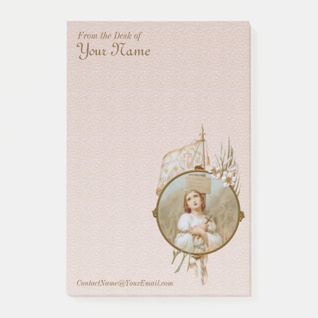 Post-it® St. Jeanne d'Arc Burning (BF 01, Style 2) 4"x6" (Devant)