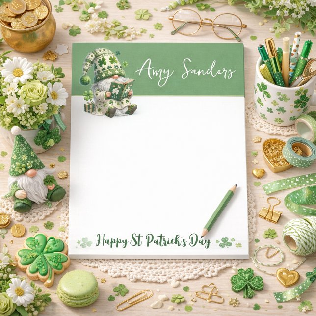 Post-it® St. Patrick’s Day Gnome Notepad (Créateur téléchargé)