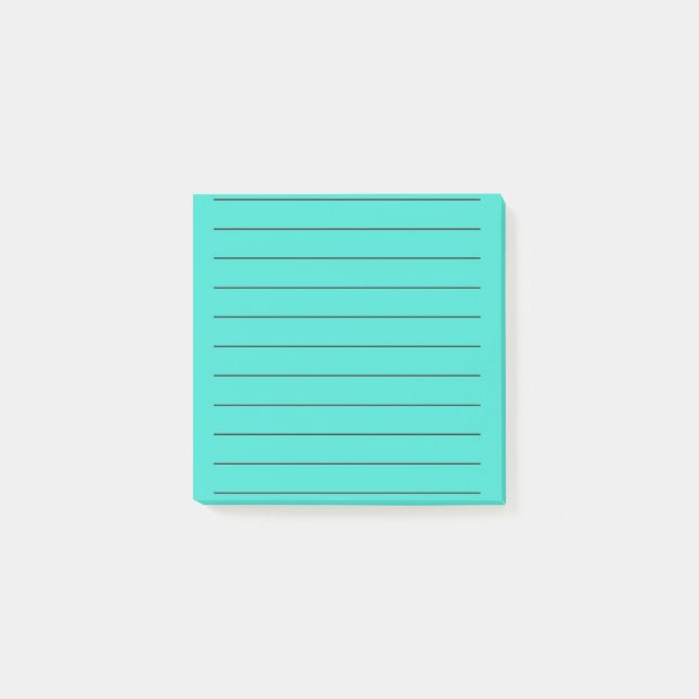 Post-it® Stationery élégant Turquoise Vibrant (Devant)
