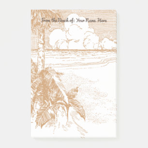 Post-it® Stickie vintage Plage Palm Tree