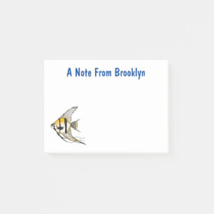 Post-it® Striped angelfish cartoon