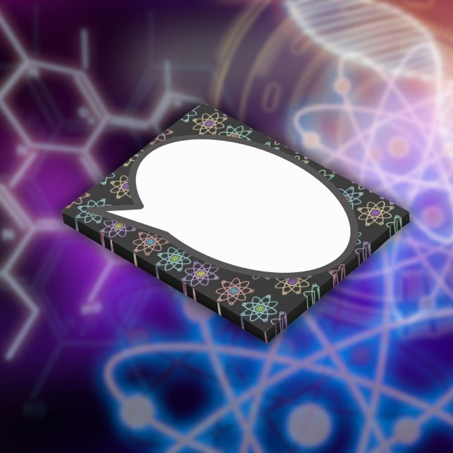 Post-it® Structure atomique Motif discours Bubble Science (Atomic Structure Pattern Speech Bubble Science Post-it Notes)