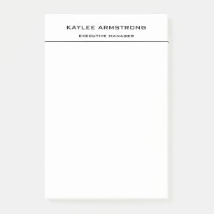 Post-it® Style classique simple blanc professionnel