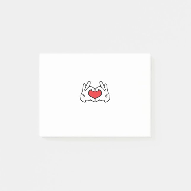 Post-it® Style de dessin à la main Coeur d'amour (Devant)