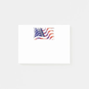 Post-it® Style de Grunge Patriotique Faded American Drapeau