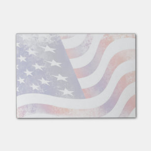 Post-it® Style de Grunge Patriotique Faded American Drapeau