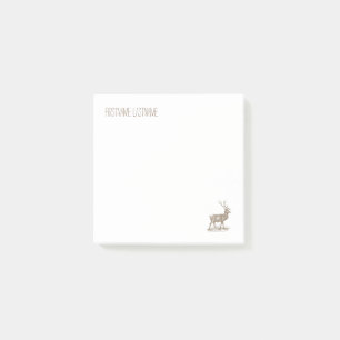 Post-it® Style Letterpress Buck Mule Deer Corner