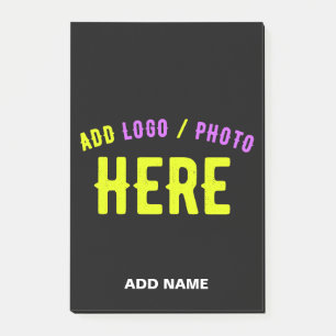 POST-IT® STYLÉ MODERNE PERSONNALISABLE NOIR MARQUE VERIFIÉE