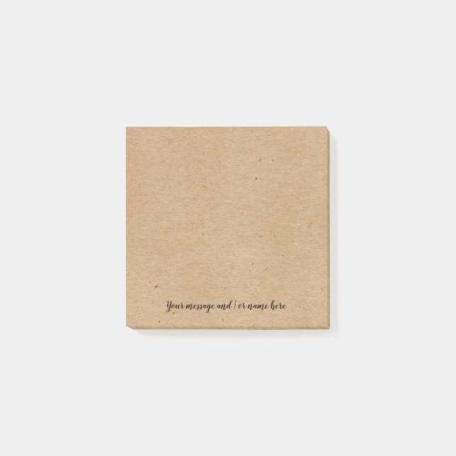 Post-it® Style papier rustique Kraft personnalisé (Devant)