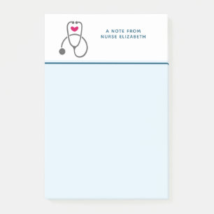 Post-it® Stylish Grey Nursing Stethoscope Illustration