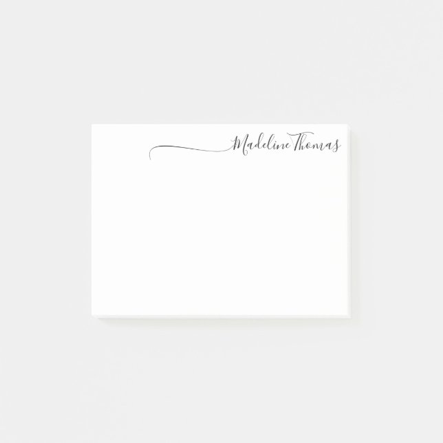 Post-it® Stylish tendance Nom de calligraphie noir (Devant)