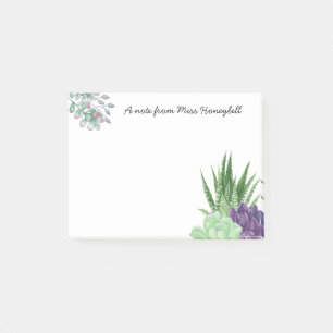 Post-it® Succulente aquarelle personnalisée