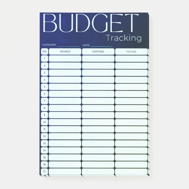 Post-it® Suivi budgétaire des dépenses Publier les notes (Devant)