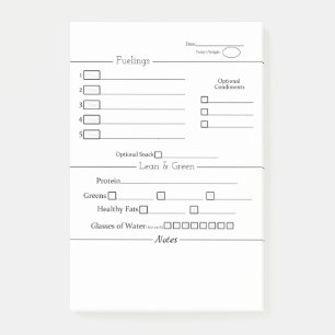 Post-it® Suivi des aliments minimaliste 5 et 1