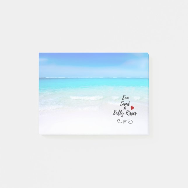 Post-it® Sun Sand and and Salty Kisses Tropical Beach (Devant)