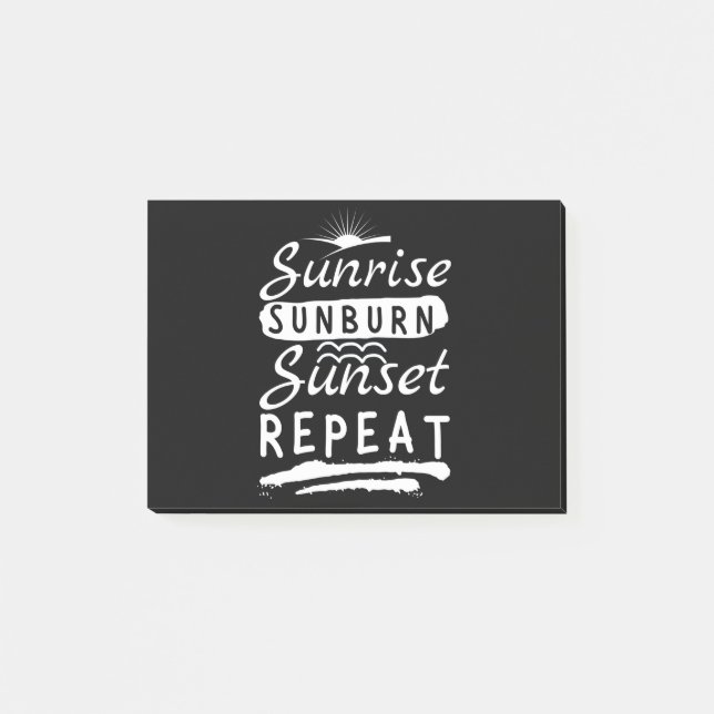 Post-it® Sunrise Sunburn Sunset Répéter la plage d'été (Devant)