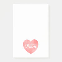 Super maman dans l'aquarelle rose coeur, jour de l