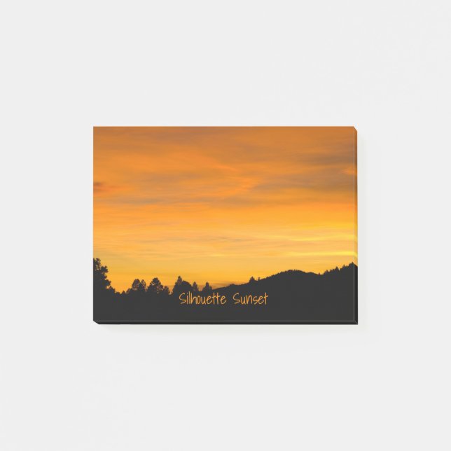 Post-it® Superbes Collines Orange Prairie Au coucher Du Sol (Devant)