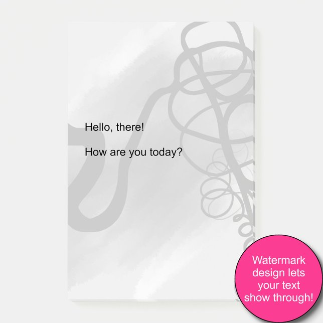 Post-it® Sur la grille : gris Abstrait, noir et blanc (Créateur téléchargé)