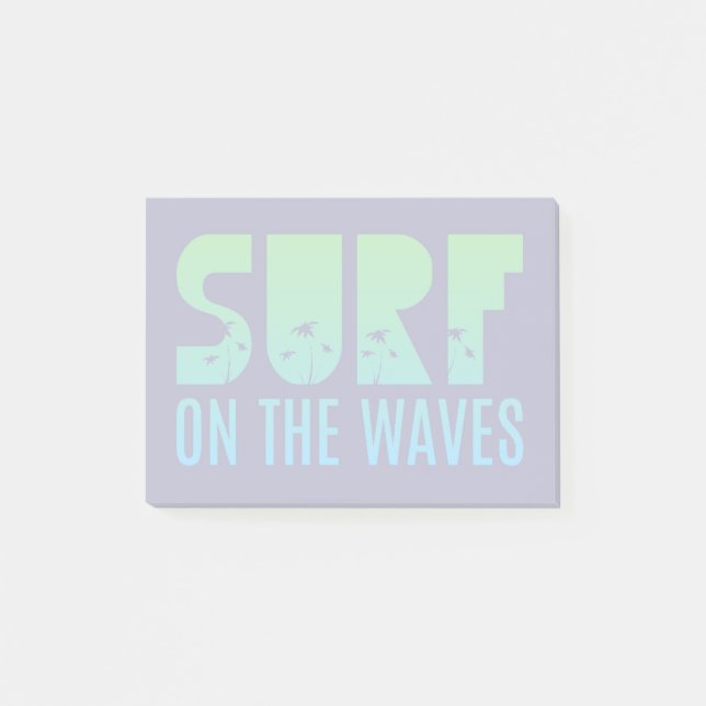 Post-it® Surf sur l'affiche de vagues (Devant)