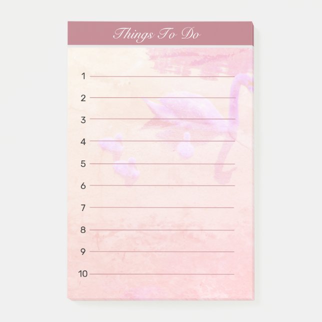 Post-it® Swan Lake Choses à faire sur Rose Gold Lined (Devant)