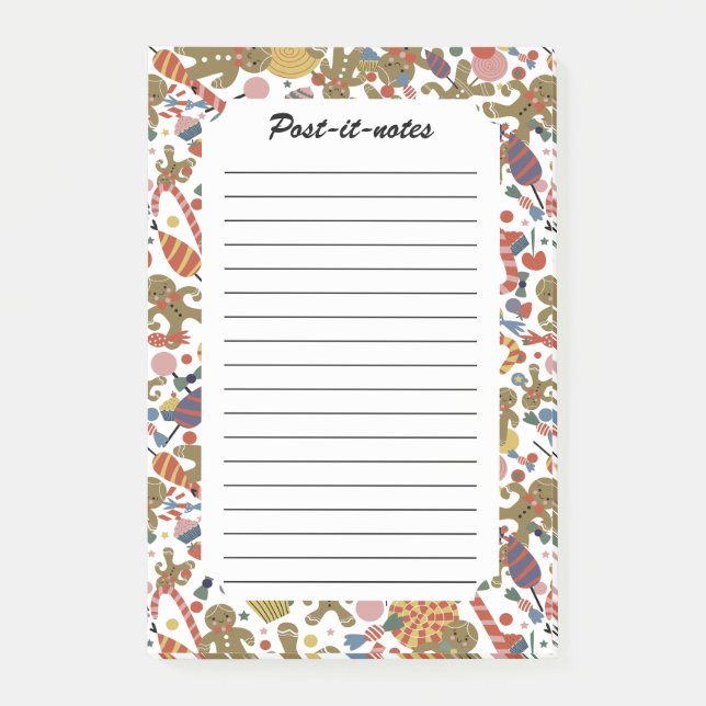 Post-it® Sweet Christmas Gingerbread Homme Sucre de canne D (Devant)