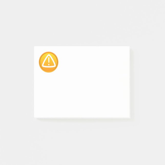 Post-it® Symbole Attention (Devant)