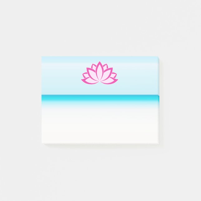Post-it® Symbole bouddhiste rose d'origine Fleur Lotus (Devant)