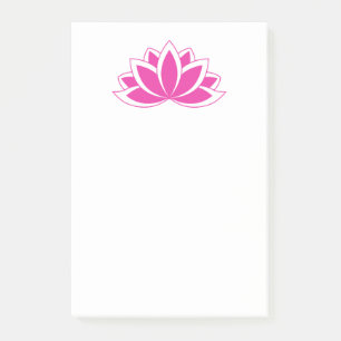Post-it® Symbole bouddhiste rose d'origine Fleur Lotus