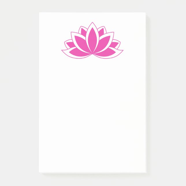 Post-it® Symbole bouddhiste rose d'origine Fleur Lotus (Devant)