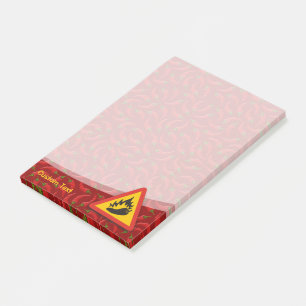 Post-it® Symbole de danger de poivre chaud