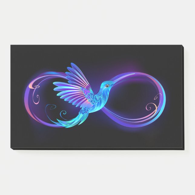 Post-it® Symbole de Neon Infinity par Glowing Hummingbird (Devant)
