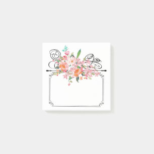 Post-it® Symbole de pendaison à fleurs victorien