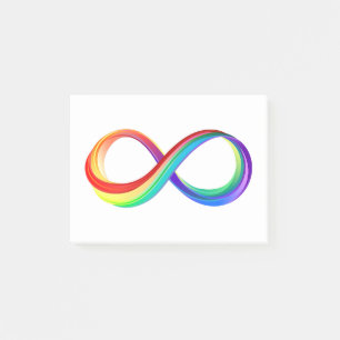 Post-it® Symbole d'infinité arc-en-ciel stratifié