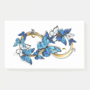 Post-it® Symbole infini de papillons Morpho bleus