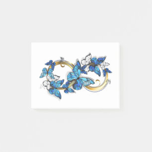 Post-it® Symbole infini de papillons Morpho bleus