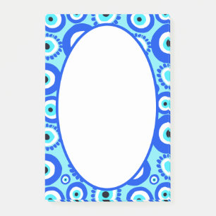Post-it® Symbole malin de l'oeil Lucky Bleu blanc