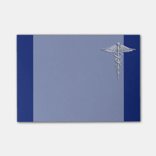 Post-it® Symbole Médicale Chrome comme Caduceus sur Décor B