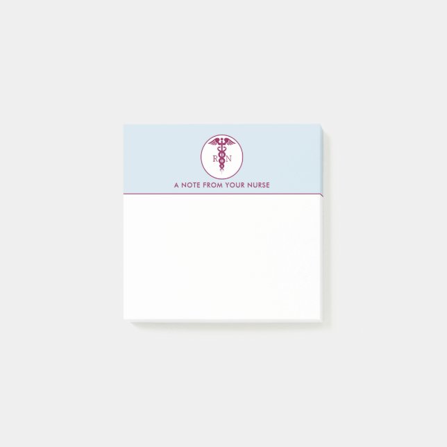 Post-it® Symbole Médicale simple Red Caduceus Nurse (Devant)