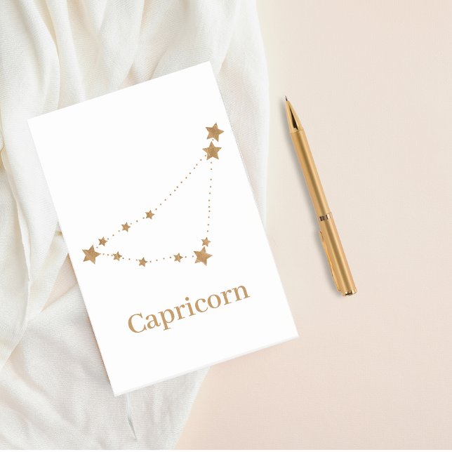Post-it® Symbole moderne Zodiac Capricorne d'or | Élément T (Créateur téléchargé)