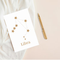 Symbole moderne Zodiac Gold Libra | Air de l'éléme