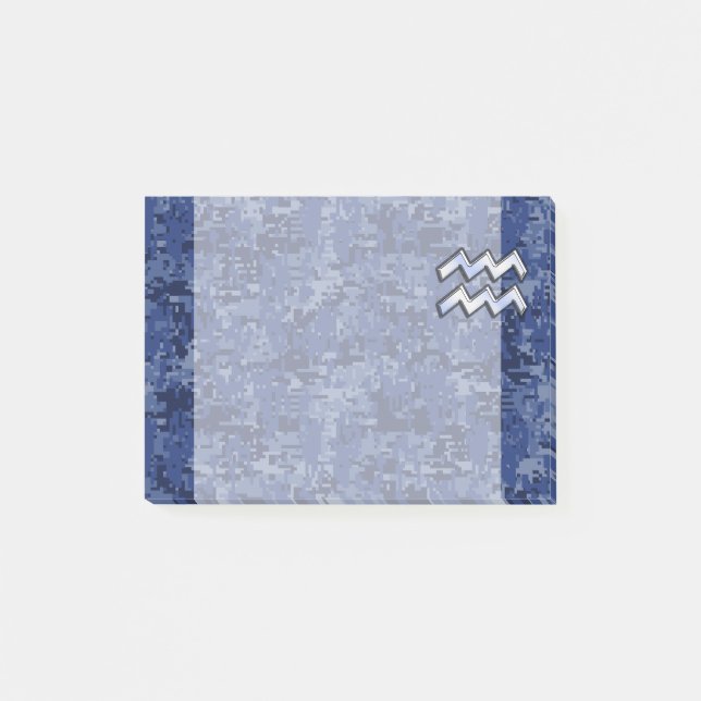 Post-it® Symbole Zodiaque Aquarius sur le Camouflage numéri (Devant)