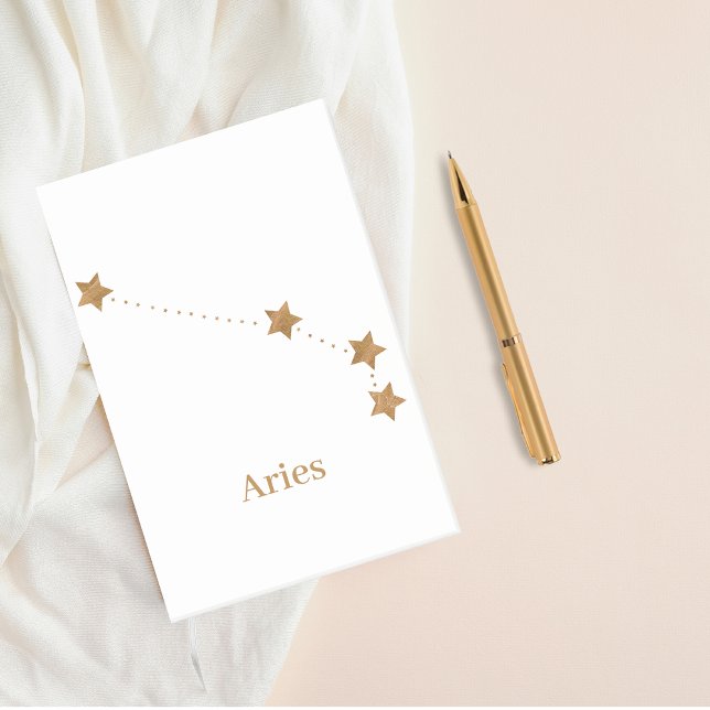 Post-it® SYMBOLE Zodiaque moderne Gold Aries | Incendie d'é (Créateur téléchargé)