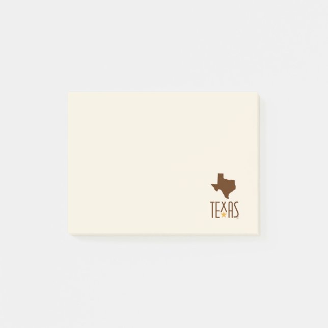 Post-it® Symboles du Texas, Etat du Texas, brun (Devant)