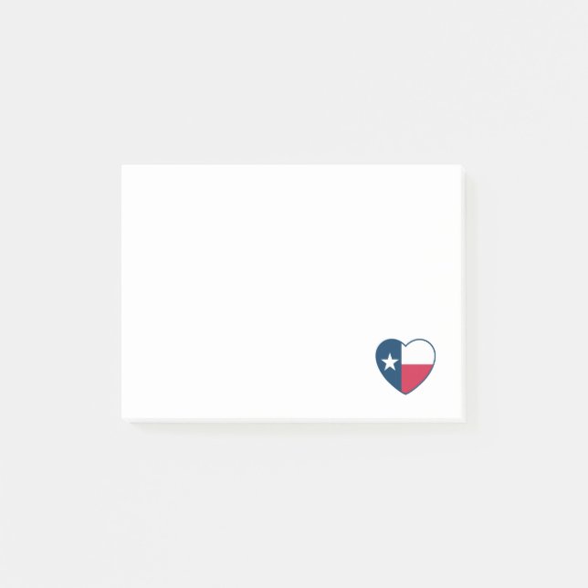 Post-it® Symboles du Texas, Texas Drapeau, Coeur (Devant)