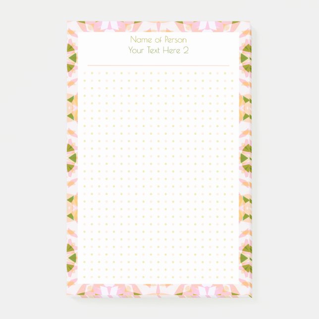 Post-it® Tableau Cadeau Étudiant Pink Green Dot (Devant)