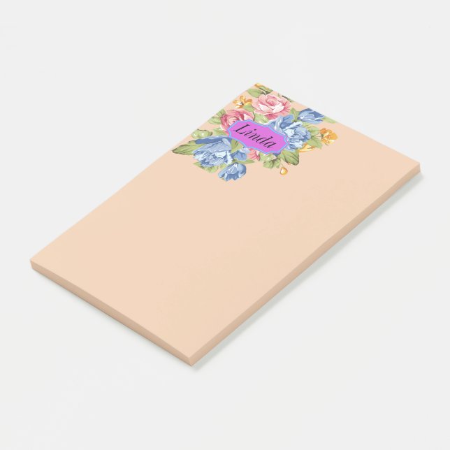 Post-it® Tableau De Fleurs Avec Plaque Nom (Incliné)