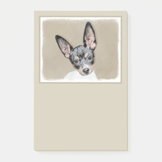 Post-it® Tableau Rat Terrier - Cute Original Chien Art (Devant)