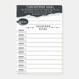 Post-it® Tablespoon Goals List