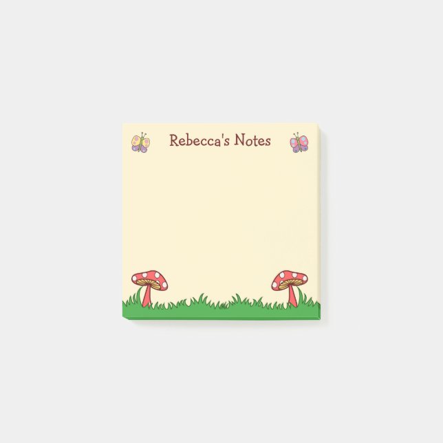 Post-it® Tabouret de toilette de champignons mignon Personn (Devant)